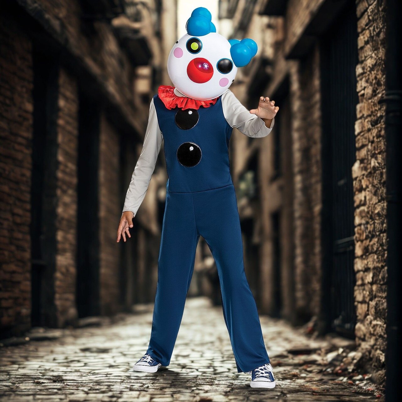 Kids Classic Piggy Clowny Costume for Roblox Horror Game Halloween Dress Up